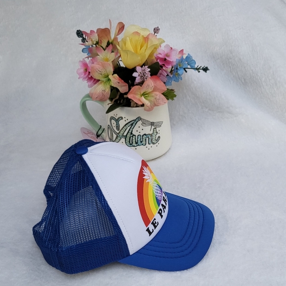 New O'Neill Le Paradis Youth Trucker Hat color Blue size ONE. - Picture 2 of 6